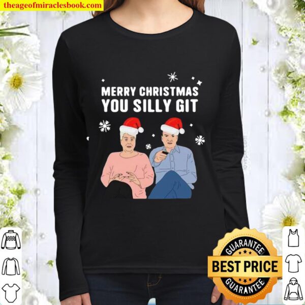 Jenny And Lee Ugly Merry Christmas You Silly Git Women Long Sleeved