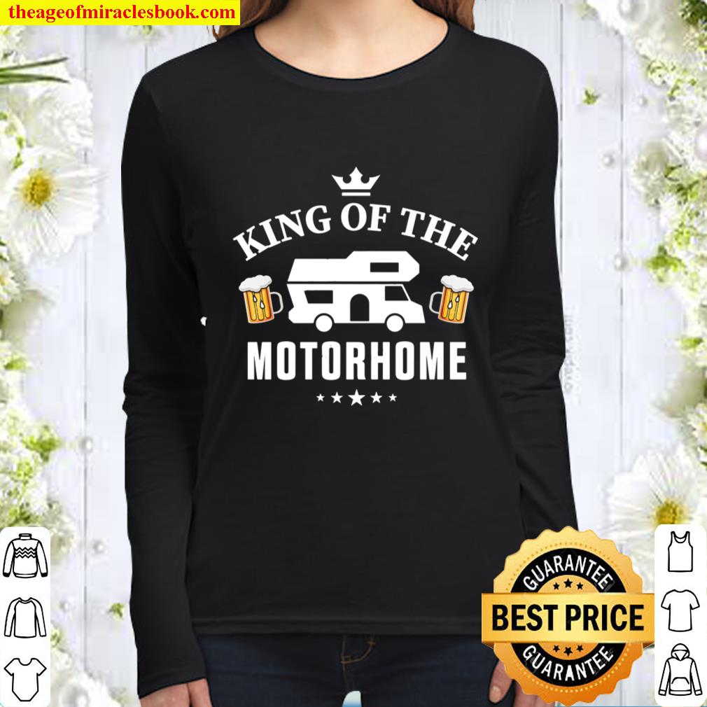 King of the Motorhome Gift for Camping enthusiastic Husband Pullover Women Long Sleeved