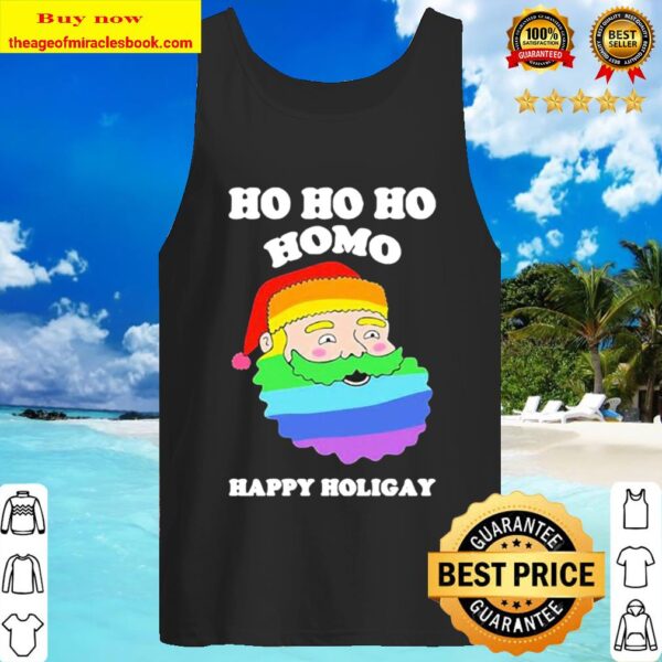 LGBT Santa Ho Ho Ho Homo Happy Holigay Tank Top