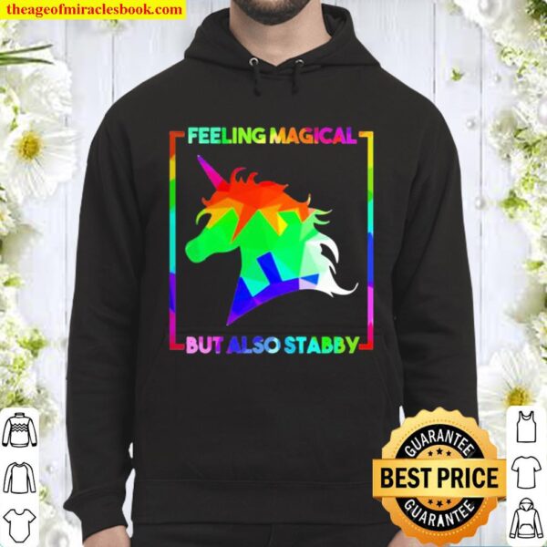 Lgbt unicorn feeling magical but also stabby Hoodie