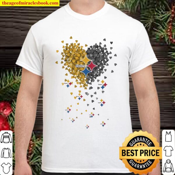 Love Pittsburgh Steelers Football Hearts Shirt