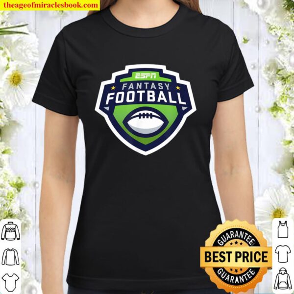 Mens ESPN Fantasy Football Logo Classic Women T-Shirt