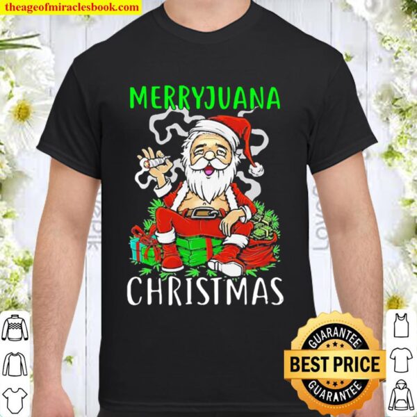 Merrjuana Christmas Santa Smoking Shirt