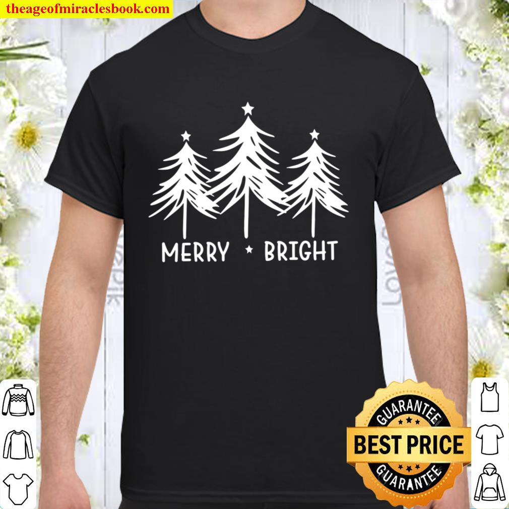 Merry and Bright Christmas Shirt, Hoodie, Long Sleeved, SweatShirt