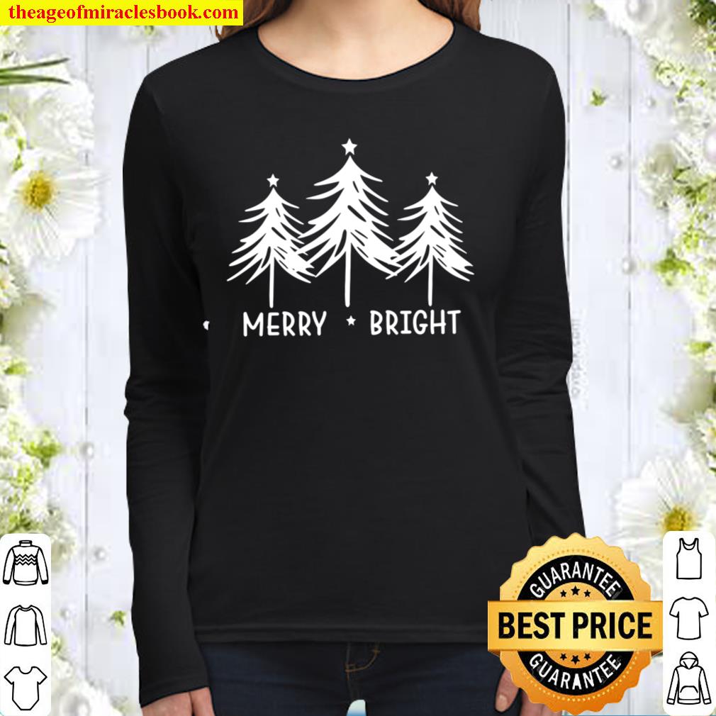 Merry and Bright Christmas Women Long Sleeved