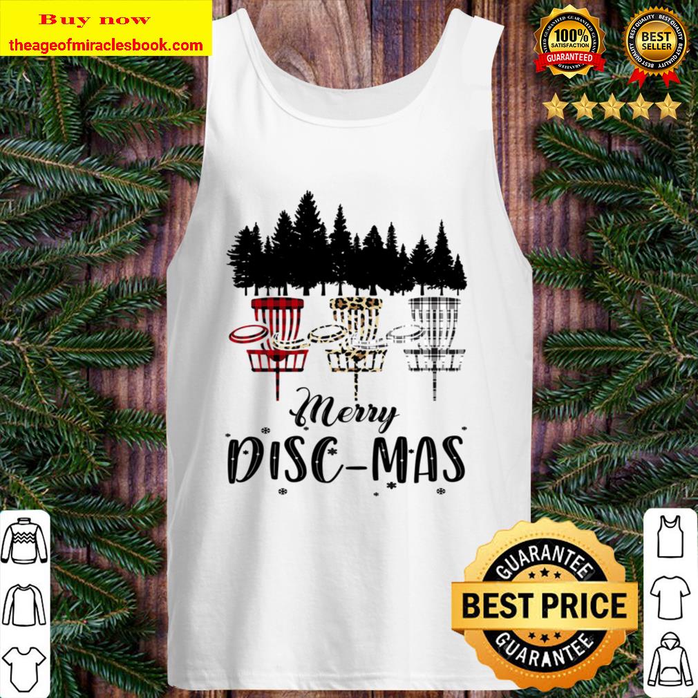 Merry disc-mas pine christmas Tank Top