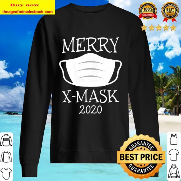 Merry x-mask 2020 quarantine social distance christmas Sweater