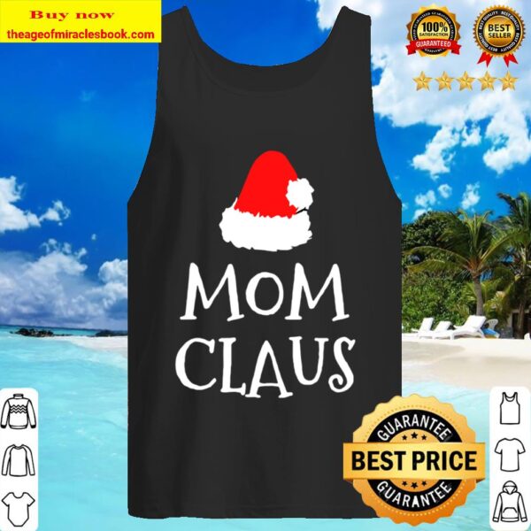 Mom Claus Christmas Hat Tank Top