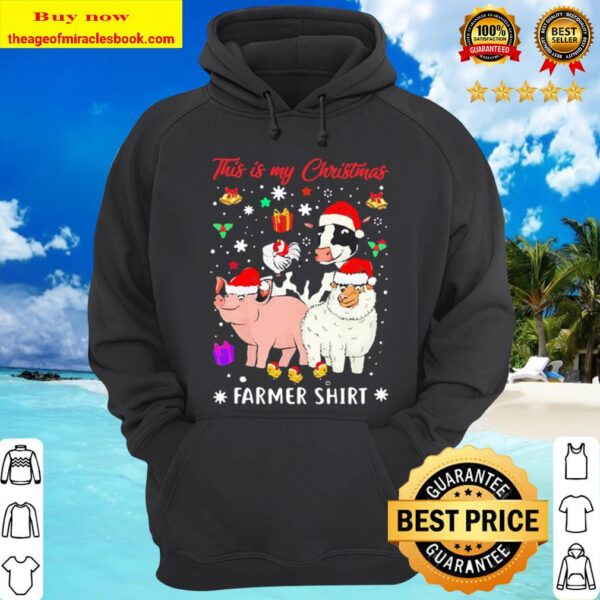 Official This Is my Christmas Farmer Cow Pig Sheep Hoodie