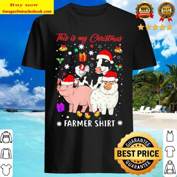 Official This Is my Christmas Farmer Cow Pig Sheep Shirt