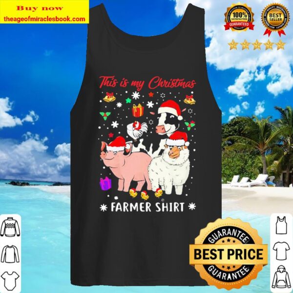 Official This Is my Christmas Farmer Cow Pig Sheep Tank Top