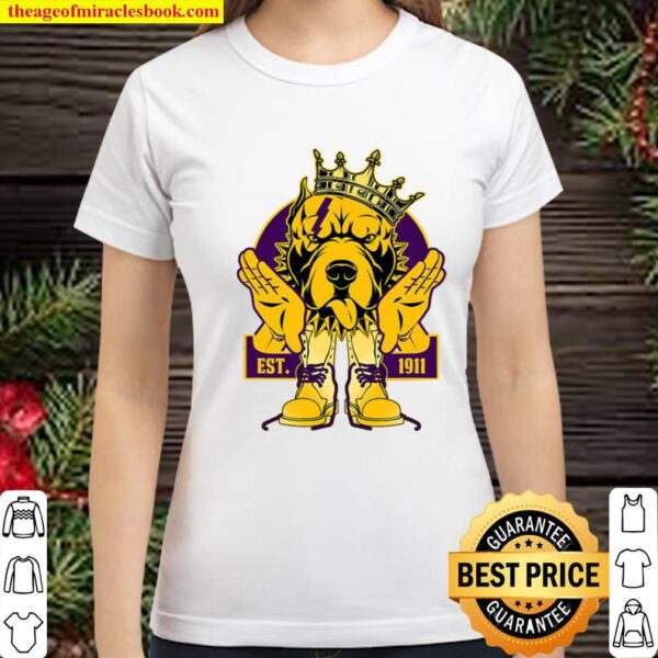 Omega 1911 Bulldog Crown Psi Hand Sign Army Boots Phi Classic Women T-Shirt