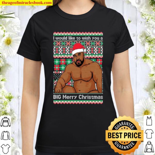 OnCoast _Sitting on a Bed_ Meme Ugly Christmas Classic Women T-Shirt