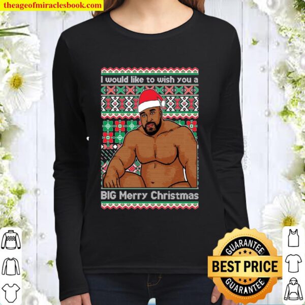 OnCoast _Sitting on a Bed_ Meme Ugly Christmas Women Long Sleeved