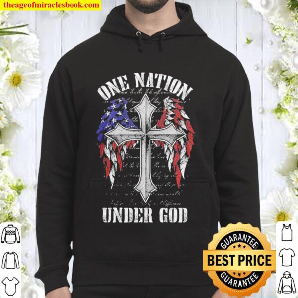 One nation under god wings american flag Hoodie