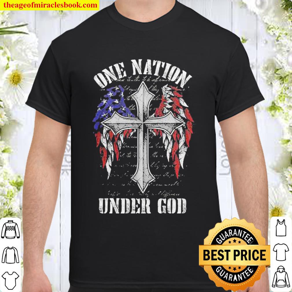 One nation under god wings american flag Shirt, Hoodie, Long Sleeved, SweatShirt