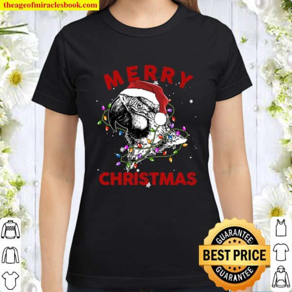 Parrot Merry Christmas Classic Women T-Shirt