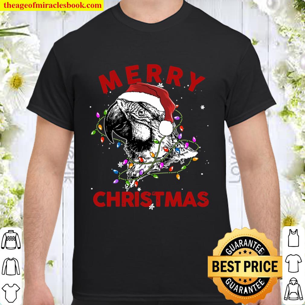Parrot Merry Christmas Shirt, Hoodie, Long Sleeved, SweatShirt