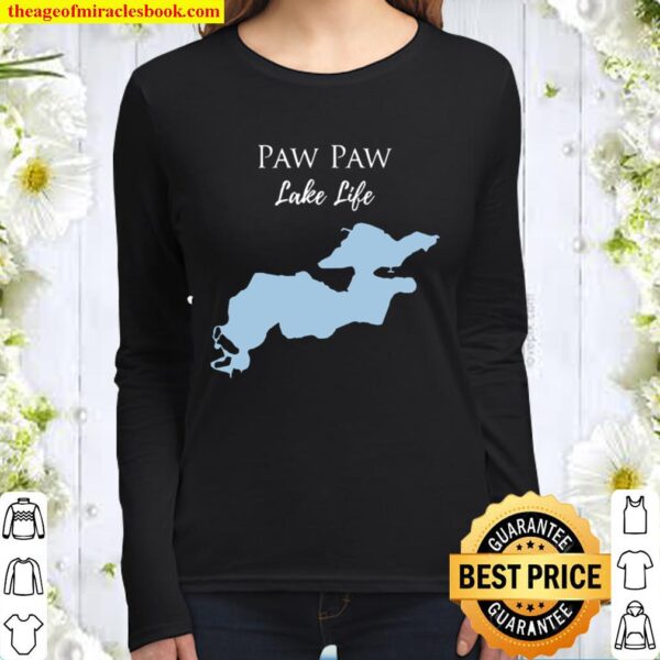 Paw Paw Lake Life Hoodie Sweatshirt - Michigan Lake Women Long Sleeved