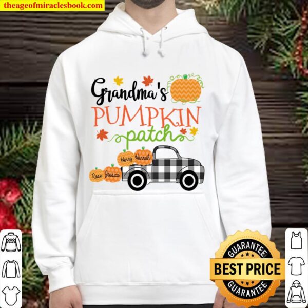 Personalized Grandma_s Pumpkin Patch Truck With Grandkid Hoodie
