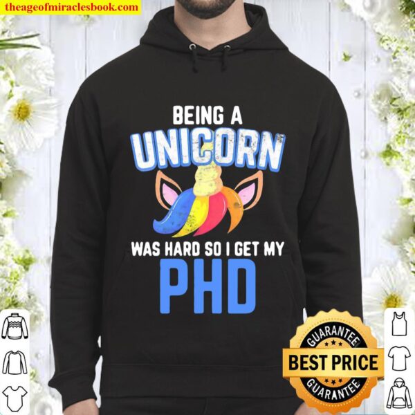 Ph.d student dissertation unicorn doctorate graduation Hoodie