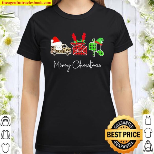 Plaid Letters Merry Christmas 2020 Classic Women T-Shirt