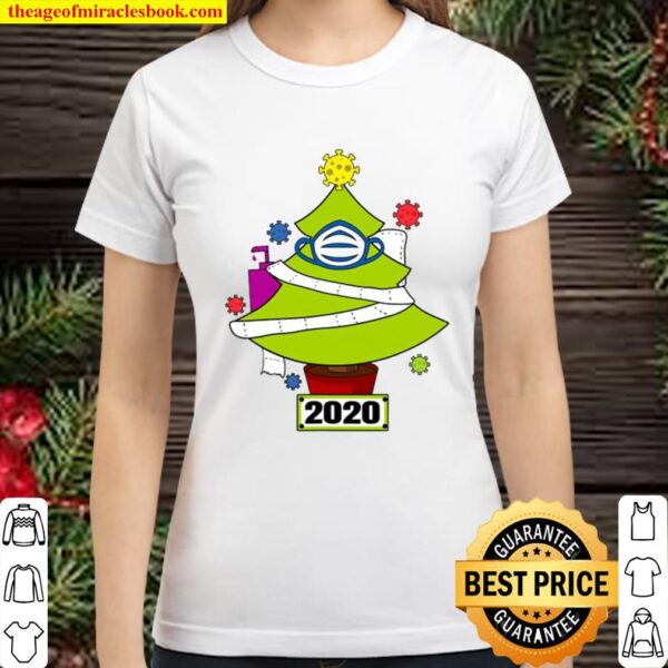 Quaran-tree 2020 funny quarantine christmas ornament tree Classic Women T-Shirt