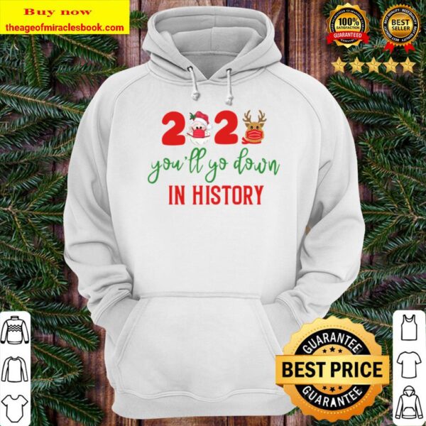 Quarantine Christmas 2020 Shirts You_ll Go Down in History Matching Fa Hoodie