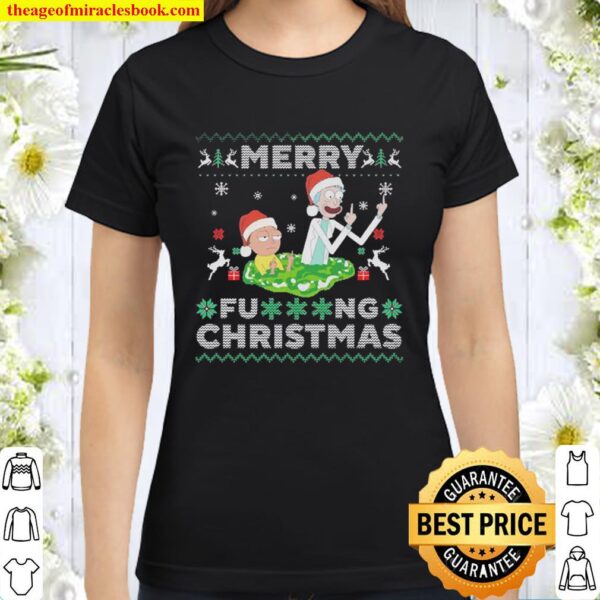 Rick and Morty Merry Ugly Christmas Classic Women T-Shirt