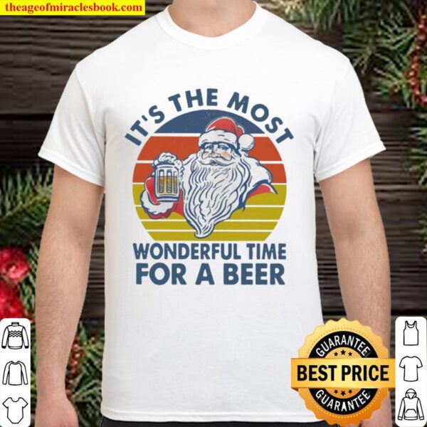 Santa Claus It’s the most wonderful time for a Beer vintage Christmas Shirt