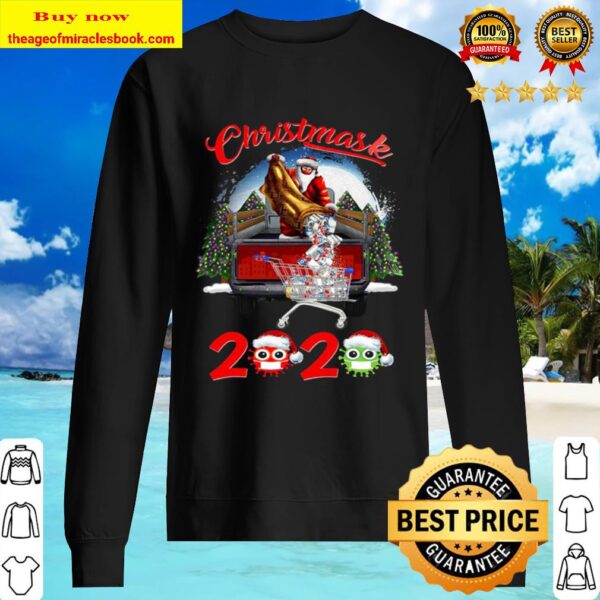 Santa Face Mask And Toilet Paper Gifts Truck Christmas 2020 Sweater