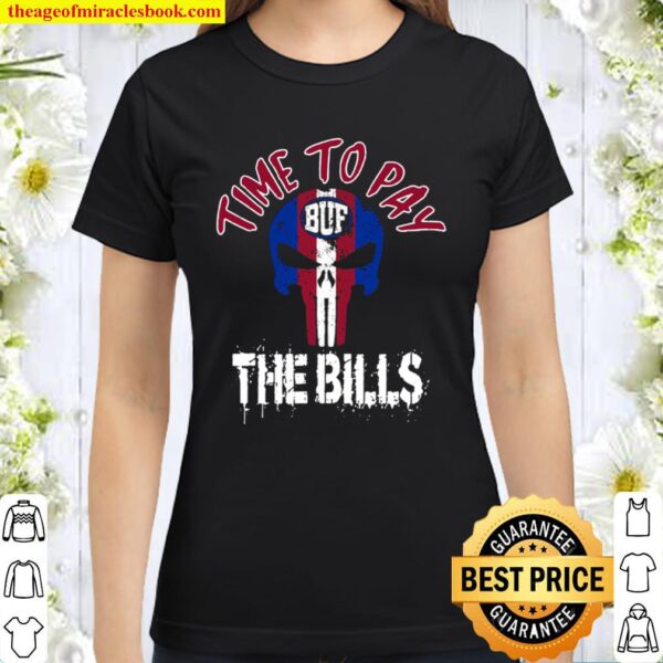 Skull buffalo new york varsity style retro football Classic Women T-Shirt