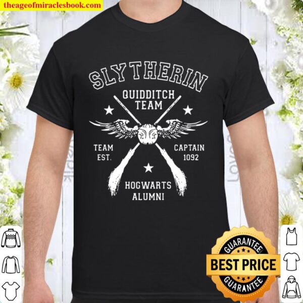 Slytherin Quidditch Team Captain Sweatshirt, Hogwarts Alumni, Comfy Un Shirt