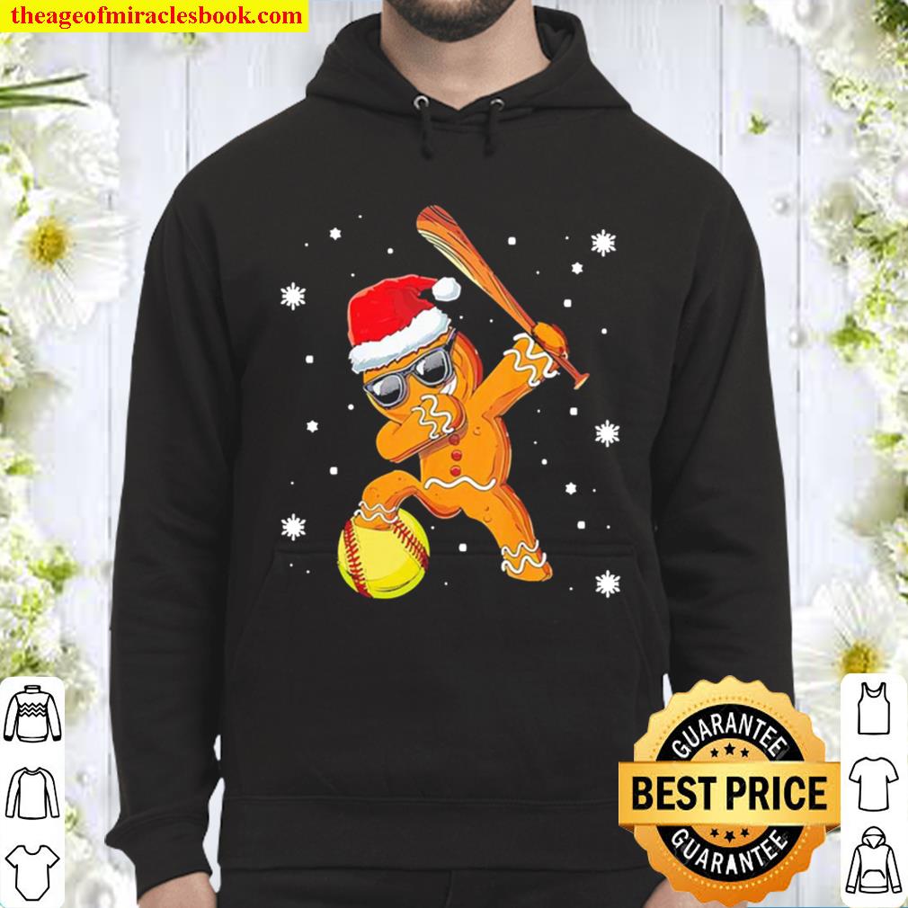 Softball Dabbing Santa Christmas Hoodie