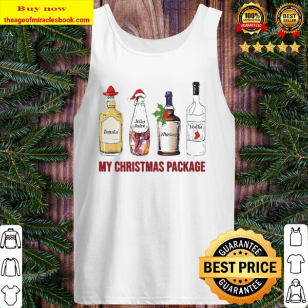 Tequila Jolly Juice Whiskey Vodka my Christmas Package Tank Top
