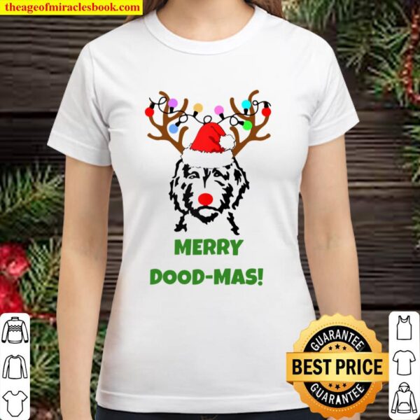 The Dood Doodle Dood-Mas Dog Christmas Raglan Baseball Funny Classic Women T-Shirt