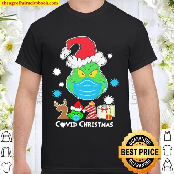 The Grinch face mask 2020 Covid Christmas Shirt