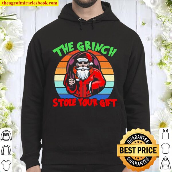 The Grinch he stole your gift vintage Christmas Hoodie