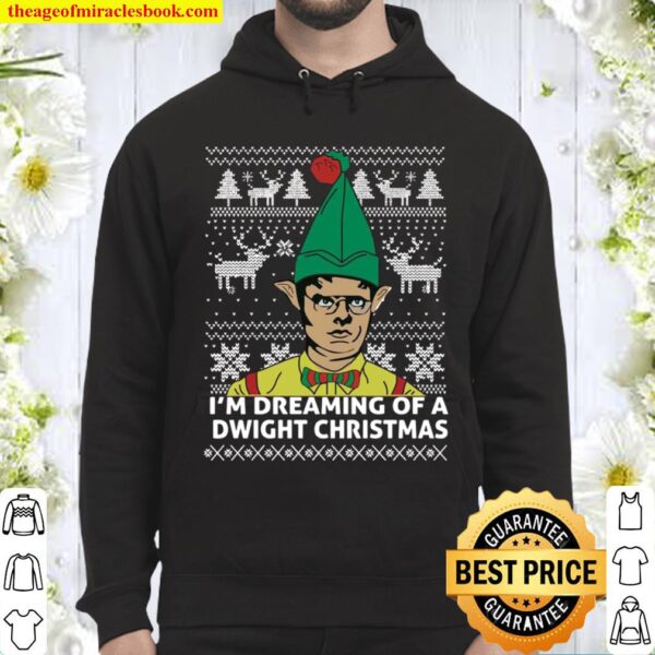 The Office Ugly Christmas Sweater, I_m Dreaming Of A Dwight Christmas Hoodie
