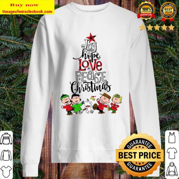 The Peanuts Joy Hope Love Peace Christmas Sweater