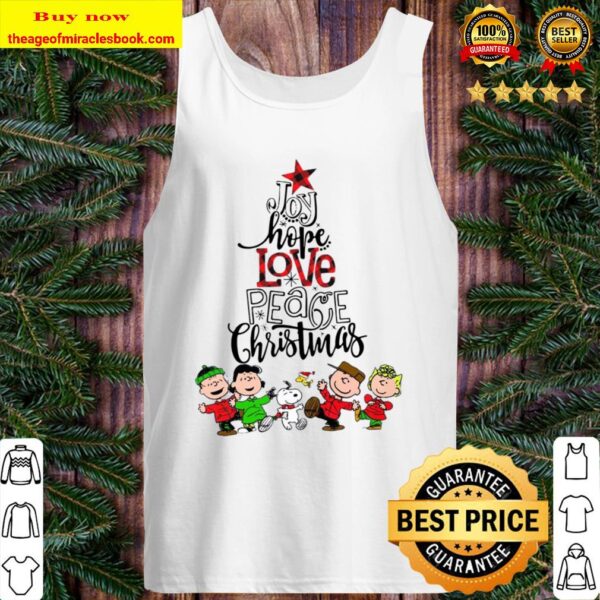 The Peanuts Joy Hope Love Peace Christmas Tank Top