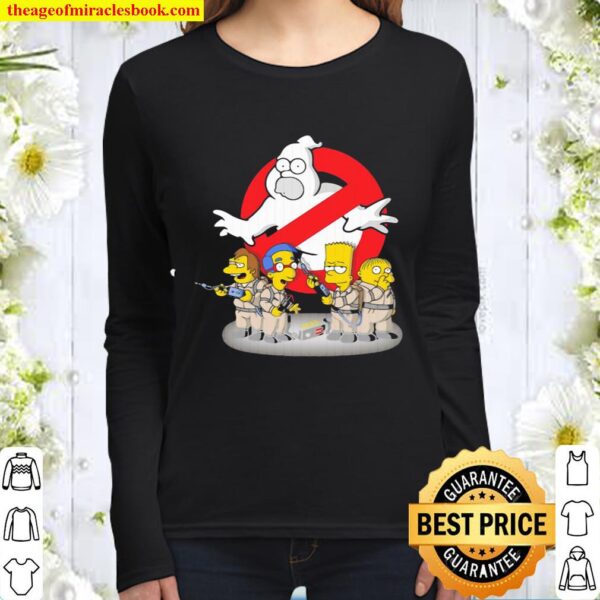 The Simpsons Family ghostbuster Women Long Sleeved