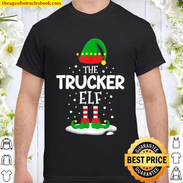 The Trucker Elf Christmas Family Matching Costume PJs Cute Shirt