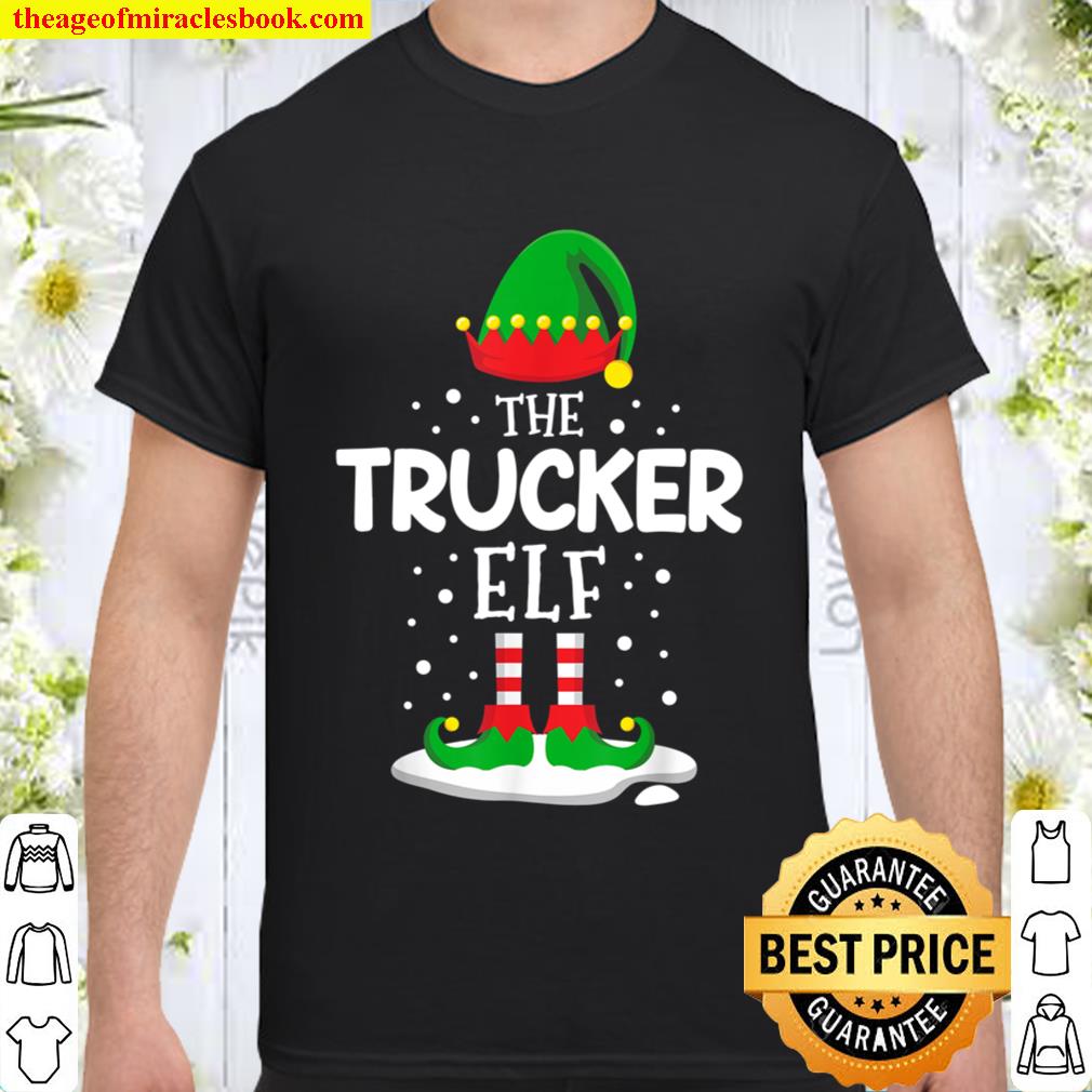 The Trucker Elf Christmas Family Matching Costume PJs Cute Shirt