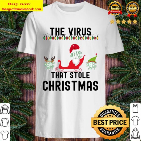The Virus That Stole Christmas Hat Santa Shirt