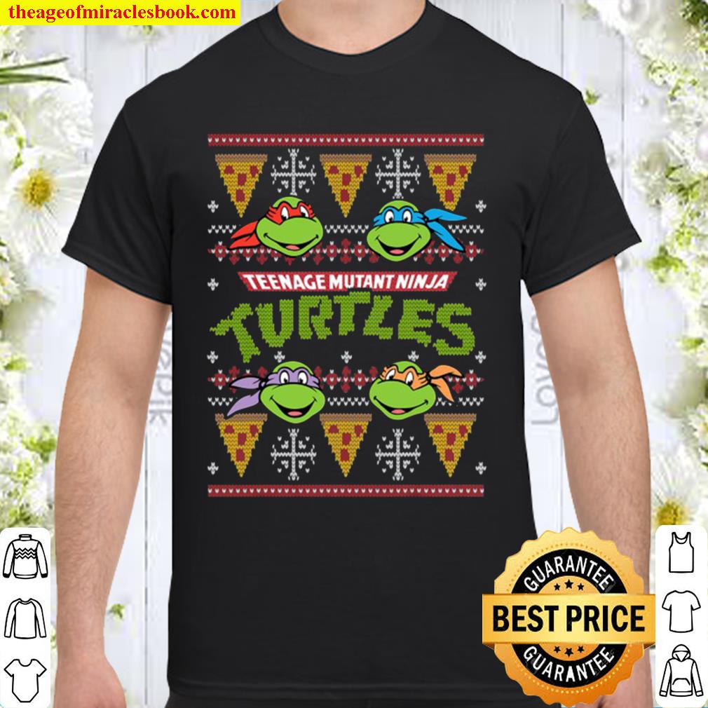 Tmnt Ugly Christmas Sweater With Pizza Shirt