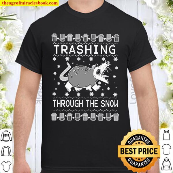 Trashing Mouse Through The Snow Ugly Christmas Shirt