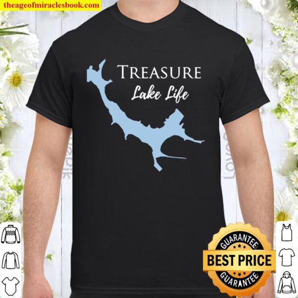 Treasure Lake Life PA Hoodie Lake Map Hooded Sweatshirt Lake Life - Pe Shirt