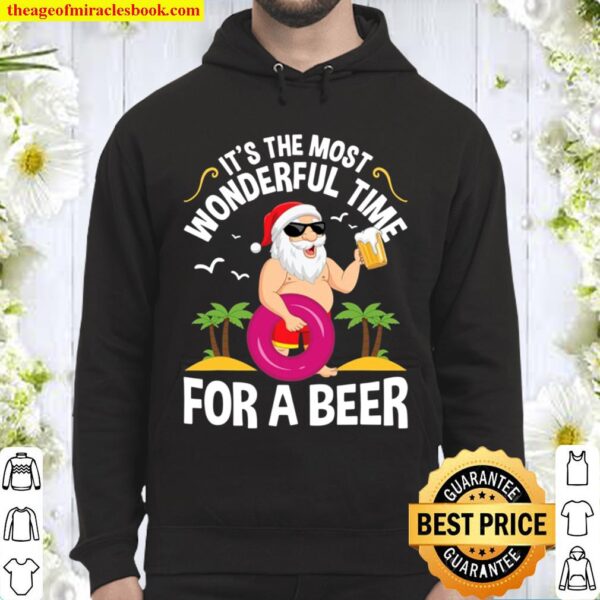 Tropical Christmas It’s The Most Wonderful Time For A Beer Hoodie