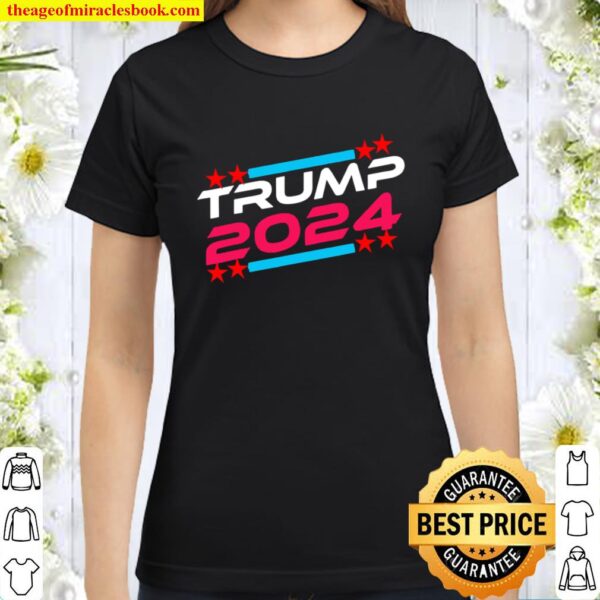 Trump 2024 keep America red again blue and red Trump 2020 Classic Women T-Shirt
